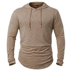 CARWORNIC Herren Kapuzenpullover Hoodie Langarm Shirts Sportshirt Für Herren Schwarzer Weißer Outdoor Sweatshirt mit Kapuze von CARWORNIC