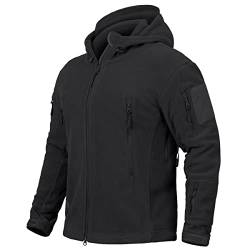 CARWORNIC Herren Taktische Fleecejacke Warme Kapuzen Winterjacke Militär Sportlich Jacke Outdoor Jagd Wandern Jackett von CARWORNIC