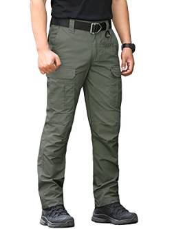 CARWORNIC Herren Taktische Militär Hose Wasserdicht Arbeit Cargohose Outdoor Armee Combat Hosen Schwarz Khaki Arbeitshose Frühling Herbst Multi-Taschen von CARWORNIC