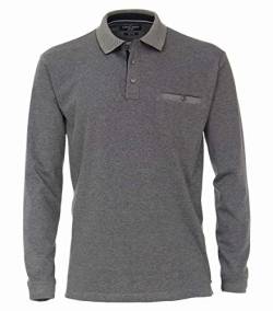 CASAMODA Polo-Shirt Langarm gestreift graues Mittelblau L von CASAMODA