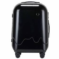 CASEGO 20-Zoll-Koffer, leicht und tragbar, geräuschlos, Universalrad, bequemer Griff, Unisex-Trolley (Black 22 inch) von CASEGO