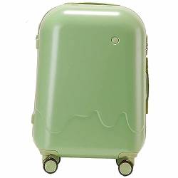CASEGO 20-Zoll-Koffer, leicht und tragbar, geräuschlos, Universalrad, bequemer Griff, Unisex-Trolley (Green 20 inch) von CASEGO