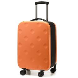 CASEGO 24 Zoll faltbares Gepäck, robust, langlebig, großes Fassungsvermögen, Verstellbarer Trolley, tragbarer Koffer, Unisex (orange 24 inch) von CASEGO
