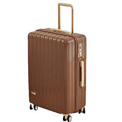 CASEGO 28-Zoll-Koffer mit großem Fassungsvermögen, PC-Material, TSA-Zahlenschloss, verschleißfester, komprimierbarer, einziehbarer Trolley-Koffer (Chocolate 20 inch) von CASEGO