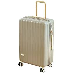 CASEGO 28-Zoll-Koffer mit großem Fassungsvermögen, PC-Material, TSA-Zahlenschloss, verschleißfester, komprimierbarer, einziehbarer Trolley-Koffer (Gray 28 inch) von CASEGO
