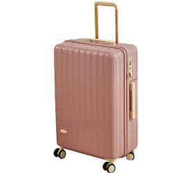 CASEGO 28-Zoll-Koffer mit großem Fassungsvermögen, PC-Material, TSA-Zahlenschloss, verschleißfester, komprimierbarer, einziehbarer Trolley-Koffer (pink 20 inch) von CASEGO