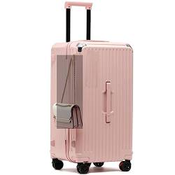 CASEGO 30-Zoll-Trolley mit großem Fassungsvermögen, 5 Rollen, Bremsen, stoßdämpfenden Universalrädern, verdickter Multifunktionskoffer (pink 26 inch) von CASEGO