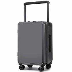 CASEGO 50,8 cm tragbarer Trolley-Koffer, Schwenkräder sind leise und glatt, mattiertes Textur-Design, kratzfest und verschleißfest, dunkelgrau, 50 von CASEGO