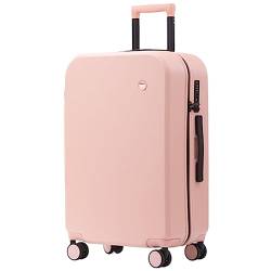 CASEGO Koffer, 66 cm, große Kapazität, stark und langlebig, Passwortschloss, geräuschlos, Universalrad, einziehbarer Trolley, Koffer (Rosa, 50,8 cm) von CASEGO