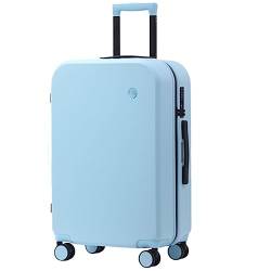 Koffer 26 Zoll Große Kapazität Stark und Langlebig Passwort Slot Stille Universal Rad Einziehbare Trolley Koffer (Blau 26 Zoll) von CASEGO