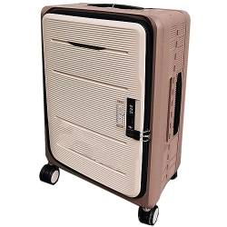 Tragbarer faltbarer Koffer 24 Zoll große Kapazität Trocken- und Nass-Trennung Multifunktionaler integrierter Reise-Trolley-Koffer, champagnerfarben, 116 von CASEGO