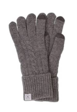 CASH-MERE.CH Edle 100% Kaschmir Handschuhe mit Muster, Touchscreen tauglich für Damen und Herren (Grau, L/XL) von CASH-MERE.CH