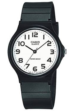 Casio MQ-24 Serie Armbanduhr Casio Collection Standard Analog, Schwarz/Weiß (Buchstabe), Neuestes Modell von CASIO Collection(カシオ コレクション)