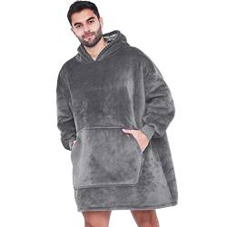 CASKIE Oversized Hoodie Sweatshirt Blanket, Original Decke Pullover, Super weiche gemütliche warme komfortable Kapuze Robe, Geeignet Kapuzenpullover für Damen, Herren und Jugendliche von CASKIE