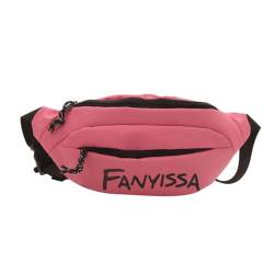 CASNO Modische Hüfttasche für Damen, mit verstellbarem Gürtel, Nylon, Umhängetasche, Schultertasche, Brusttaschen für einfache Lagerung, rose von CASNO