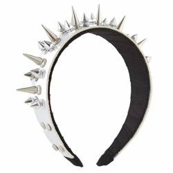 CASNO Stachel-Stirnband, Gothic-Stil, Nieten-Stirnband, Rock-Stirnband für Herren, Punk-Stirnband, Steampunk-Leder, Spike-Kopfbedeckung von CASNO
