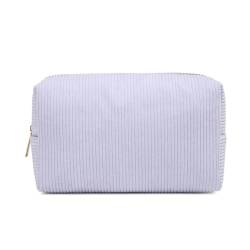 CASNO Taschen für Damen, Reise-Make-up-Tasche, Kord, Kosmetiktasche, multifunktionales Federmäppchen, Toilettenartikel, Organizer, Geldbörse mit Reißverschluss, blau von CASNO