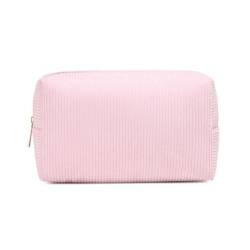 CASNO Taschen für Damen, Reise-Make-up-Tasche, Kord, Kosmetiktasche, multifunktionales Federmäppchen, Toilettenartikel, Organizer, Geldbörse mit Reißverschluss, rose von CASNO