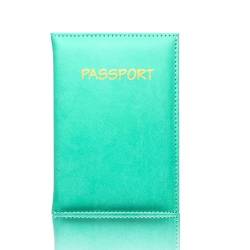 CASNO Taschen für Damen, Reisepasshülle, Ausweis, Kreditkarte, Bargeld, Dokumenten-Organizer für Männer und Frauen, Unisex, Reisepasshülle, tragbar, lichtgrün von CASNO