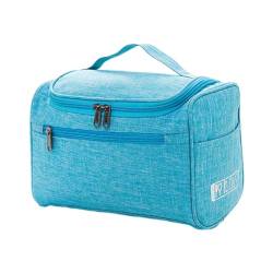 CASNO Taschen für Damen, tragbare Make-up-Tasche für Damen und Herren, mit Reißverschluss, Kulturbeutel, praktischer Organizer, große Kapazität, Mehrzweck-Kosmetiktasche, blau von CASNO