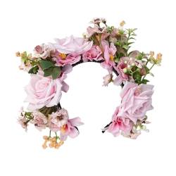 Ethnisches Blumen-Stirnband, modisch, trendig, Haarschmuck, Blumen-Haarschmuck für Partys, Blumen-Haarband von CASNO