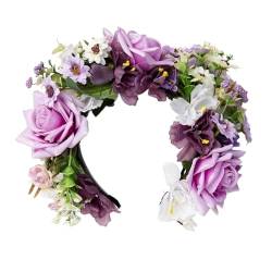 Ethnisches Blumen-Stirnband, modisch, trendig, Haarschmuck, Blumen-Haarschmuck für Partys, Blumen-Haarband von CASNO