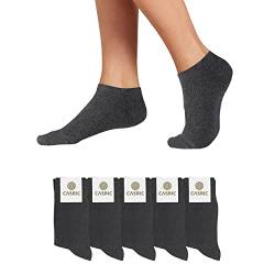CASRIC Socken Damen 35-38 - Sneaker Socken Damen 35-38 | 5 | 10 | Paar aus natürlicher Baumwolle - Socken rosa und anthrazit - Damen Socken 35-38 - Ideal für den täglichen Gebrauch und sport von CASRIC