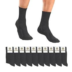 CASRIC Socken Herren 39-42 | Damen Socken | 5 | 10 | Paar aus natürlicher Baumwolle lange Socken anthrazit | Socken Damen 39-42 | Ideal für den täglichen Gebrauch Business Herren Socken 39-42 von CASRIC