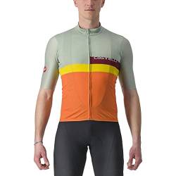 CASTELLI 4522017-346 A BLOCCO Jersey T-Shirt Men's Verteidiger grün/dunkelrot-Bordeaux-Passion Fruit-Scarlet Lava XXL von CASTELLI