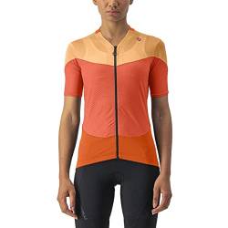 CASTELLI 4523040-855 Gradient Color Block Jersey T-Shirt Women's Scharlachrote Lava/weiche Orange S von CASTELLI