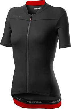 CASTELLI Damen Anima 3 Jersey Sweatshirt, Hellschwarz/Rot, L EU von CASTELLI