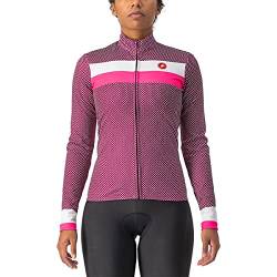 CASTELLI Damen Volare Ls Jersey Sweatshirt, Cyclamen/White-pink Fluo, XL EU von CASTELLI