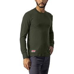 CASTELLI Men's Merino LS Tee T-Shirt, Military Green, S von CASTELLI