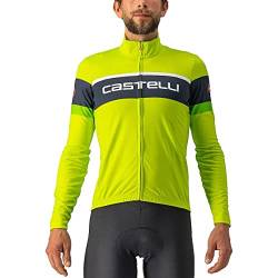 Castelli Men's PASSISTA Jersey Sweatshirt, Electric Lime/Savile Blue-GREE, XL von CASTELLI