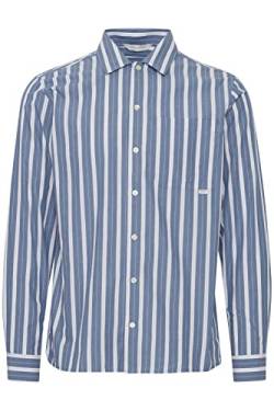 CASUAL FRIDAY CFAlvin LS Wide Stripe Shirt Herren Freizeithemd Hemd Club-Kragen hochwertige Baumwoll-Qualität, Größe:S, Farbe:Bijou Blue (183921) von CASUAL FRIDAY