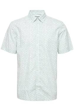 CASUAL FRIDAY CFAnton AOP Shirt Herren Kurzarmhemd Herrenhemd Hemd Button-Down-Kragen Gemustert Regular Fit, Größe:XL, Farbe:Snow White (110602) von CASUAL FRIDAY