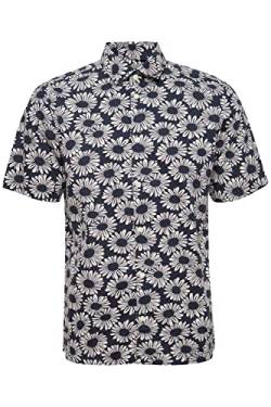 CASUAL FRIDAY CFAnton Flower Printed Shirt Herren Kurzarmhemd Herrenhemd Hemd Button-Down-Kragen Gemustert Regular Fit, Größe:2XL, Farbe:Dark Navy (194013) von CASUAL FRIDAY