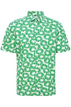 CASUAL FRIDAY CFAnton Flower Printed Shirt Herren Kurzarmhemd Herrenhemd Hemd Button-Down-Kragen Gemustert Regular Fit, Größe:S, Farbe:Jelly Bean (176030) von CASUAL FRIDAY