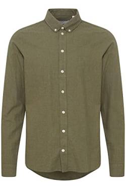 CASUAL FRIDAY CFAnton LS BD fil a fil Shirt Herren Freizeithemd Hemd Button-Down-Kragen Hochwertige Baumwoll-Qualität, Größe:L, Farbe:Burnt Olive Melange (1805211) von CASUAL FRIDAY