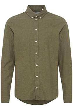 CASUAL FRIDAY CFAnton LS BD fil a fil Shirt Herren Freizeithemd Hemd Button-Down-Kragen Hochwertige Baumwoll-Qualität, Größe:S, Farbe:Burnt Olive Melange (1805211) von CASUAL FRIDAY