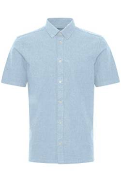 CASUAL FRIDAY CFAnton fil a fil Shirt Herren Kurzarmhemd Herrenhemd Hemd Button-Down-Kragen Unifarben Regular Fit, Größe:M, Farbe:Chambray Blue (154030) von CASUAL FRIDAY