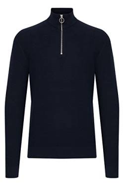 CASUAL FRIDAY CFKarlo Herren Strickpullover Feinstrick Pullover Troyer mit Stehkragen und Reißverschluss Struktur Strick, Größe:XL, Farbe:Navy Blazer (193923) von CASUAL FRIDAY