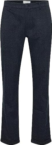 CASUAL FRIDAY CFPandrup Checked Pants Herren Hose Stoffhose mit Struktur mit Stretch Regular Fit, Größe:33/32, Farbe:Dark Navy (194013) von CASUAL FRIDAY