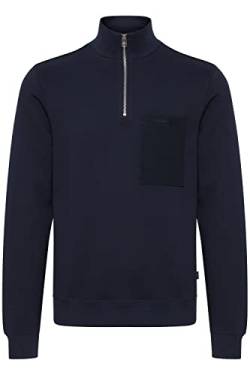 CASUAL FRIDAY CFSebastian Zipper Sweatshirt Herren Strickpullover Troyer Feinstrick Pullover aus 100% Baumwolle, Größe:XXL, Farbe:Navy Blazer (193923) von CASUAL FRIDAY