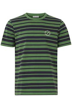 CASUAL FRIDAY CFThor Y/D Striped Tee Herren T-Shirt Kurzarm Shirt Basic T-Shirt Rundhals-Ausschnitt hochwertige Baumwoll-Qualität gestreift mit Brust-Stickerei, Größe:2XL, Farbe:Elm Green (180121) von CASUAL FRIDAY