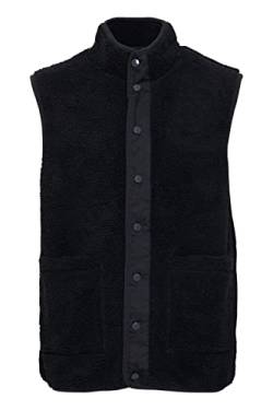 CASUAL FRIDAY CFvitus teddy vest Herren Weste Fleece Outdoor Weste Teddyweste mit Druckknöpfen und Stehkragen, Größe:S, Farbe:Dark Navy (194013) von CASUAL FRIDAY