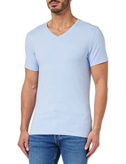 Casual Friday Herren Lincoln v-Neck T-Shirt, 154030/Chambray Blue, S von CASUAL FRIDAY