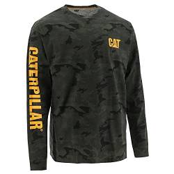 CAT Herren Markenzeichen und Langen Ärmeln T-Shirt, Night Camo, Mittel von CAT