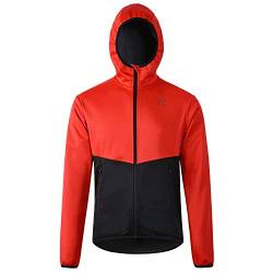 CATENA Damen&Herren Wasserdichte Sportjacke Winddichte Trainingsjacke Thermo Fleece Outdoor-Winterjacke mit Kapuze für Laufen,M Radsport Wandern von CATENA