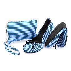 CATMOTION Navy Stripe Faltbare Schuhe, S (36/37 EU, 3.5/4 UK) von CATMOTION